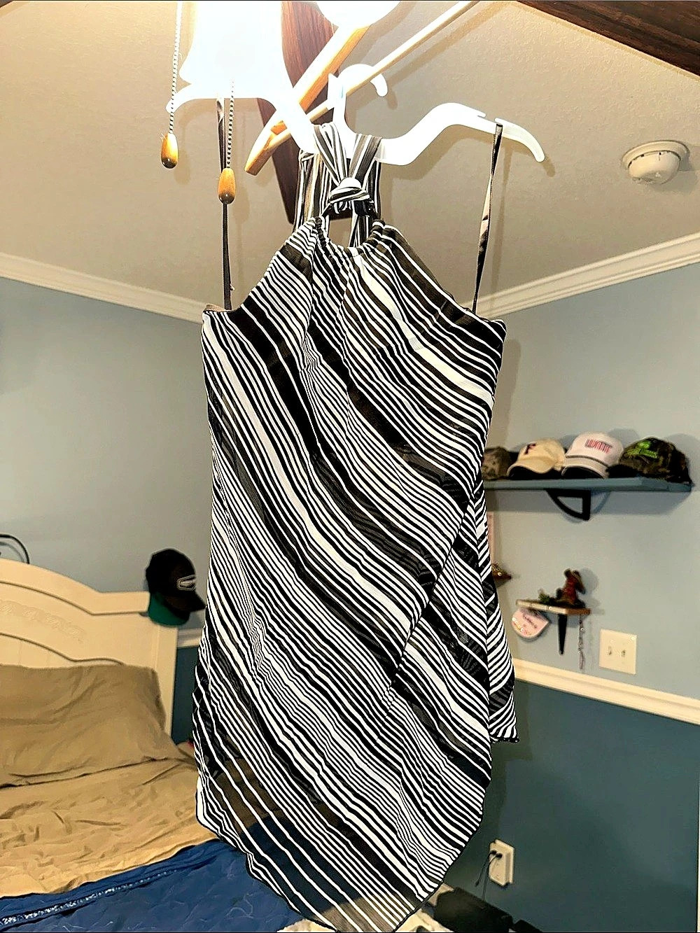 A.BYER Black & White Striped Camisole Size Medium Like New